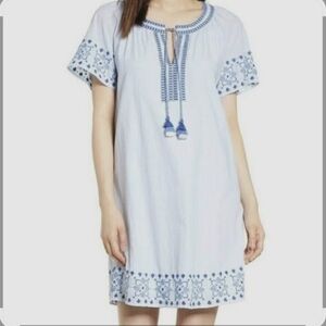 Vineyard Vines Light Blue Embroidered Dress